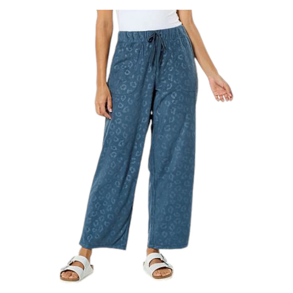 Comfort Code Leopard-Embossed Fleece Pull-on Lounge Pant Blue - Regular
